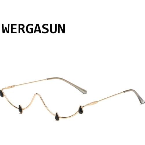 WERGASUN Rhinestone Glass Frames Eye Glasses Frames For Women Diamond Eye Glasses Frames For Men Eyewear Sunglasses Decoration