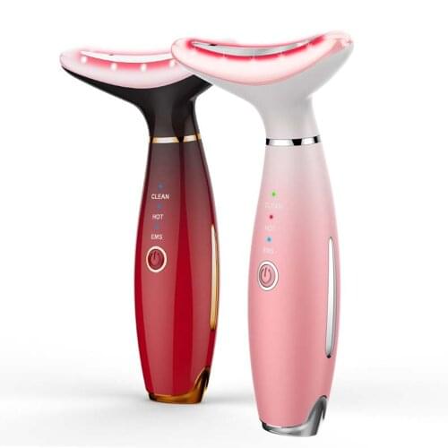 3 Colors Remove Double Chin Device LED Photon Heating Therapy Anti-Wrinkle Neck Care Tool Vibration Skin Lifting Tighten Massage