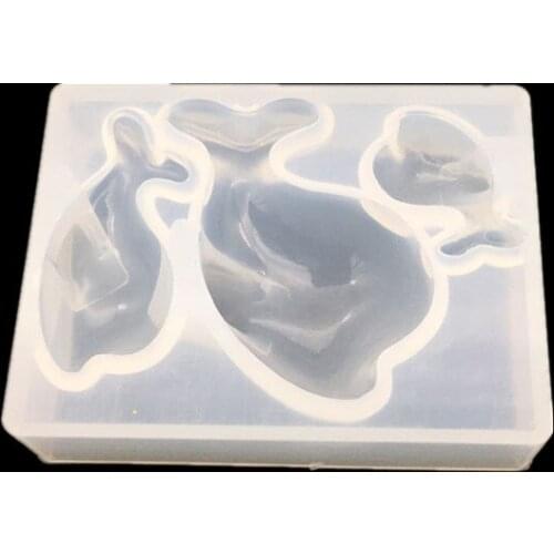DIY 3 Size Animal Epoxy Resin Mold Dolphin Whale Silicone Mold Key Chain Pendants Crafts Decoration For Jewelry Making Handmade