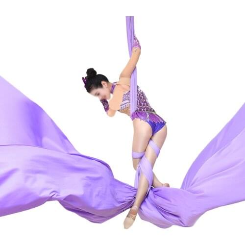 Prior Fitness Deluxe 15Yards/13.7M Aerial Silk Fabric 100% Nylon Low Stretch Aerial Silks High Strength Acrobatic Flying Silk
