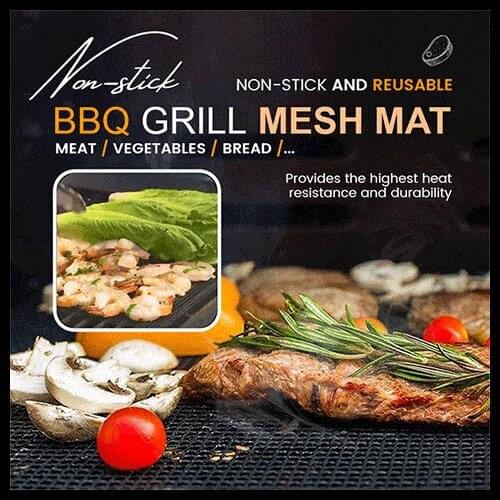 Sueea® Reusable Non-Stick BBQ Grill Mat Pad Baking Sheet Portable Outdoor Picnic Cooking Barbecue Oven Tool BBQ Accessories
