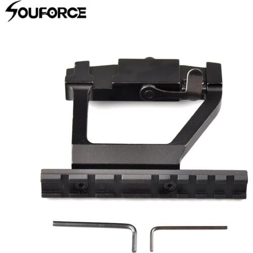 Heavy Duty Quick release 20mm Rail Tactical Side Rail Lock Scope Mount Base Compatible with AK74U Rifle
