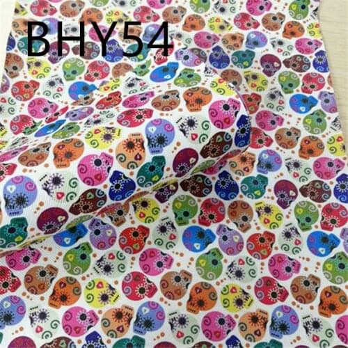 Free shipping 7.6*12inch cartoon print synthetic leather fabric for DIY accessories BHY54