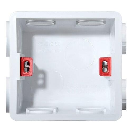 86*86mm Universal White Wall Mounting Box Internal Cassette Wall Switch Plastic Enclosure Socket Back Box Outlet Wiring Back Box