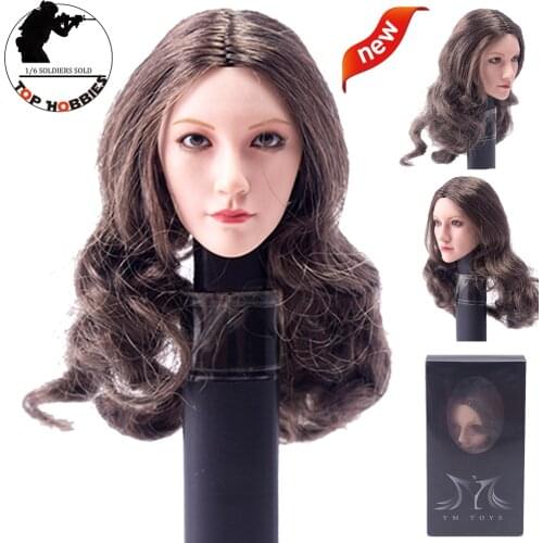 YMTOYS 1/6 Scale Accessories linE Hitomi Long Hair Head Sculpt In Action figure Fit 12Inch Seamless TBleague Jiaodoll Body