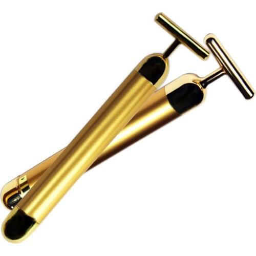 Hot Sale Golden Face Massage 24K Beauty Bar Golden Derma Energy Face Firming Facial Roller Massage thin face Stick VP-GO1