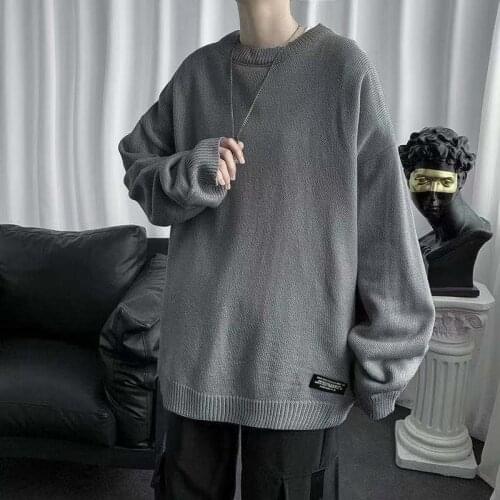 2021 Winter Lovers Clothes Coats Loose Round Neck Wool Sweaters Thickened Knitting Students In Warm Solid Color Pullover M-2XL