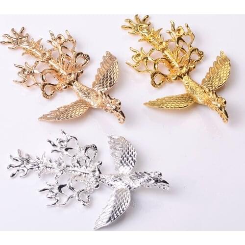 10 Pcs Exquisite Chinese Style Bird Charms Craft Decorative Bride Hair Accessories Findings DIY Jewelry Making