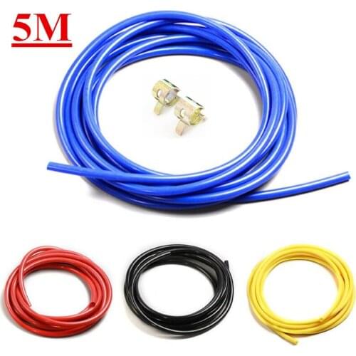 5M Bule Black Red Yellow 3mm/4mm/6mm/8mm Auto Car Vacuum Silicone Hose Racing Line Pipe Tube Car-styling