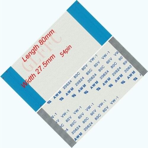 54pin 0.5pitch 80mm-400mm A-type Flexible Flat Cable FFC awm 20624 ROHS for TTL LCD DVD Computer