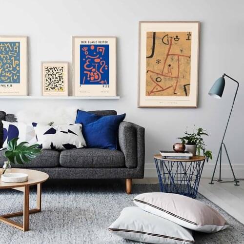 Abstract Paul Klee Museum Exhibition Classic Poster Print Canvas Painting Gallery Wall Art Picture Modern Living Room Home Decor