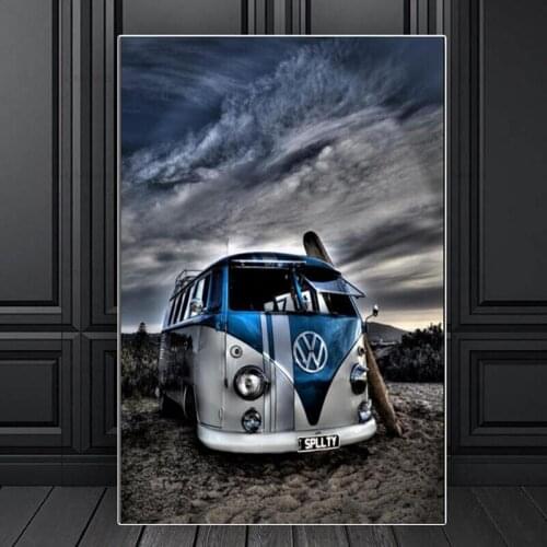 Brand new 5D DIY diamond painting vintage car diamond mosaic cross stitch square/round rhinestone embroidery home decoration