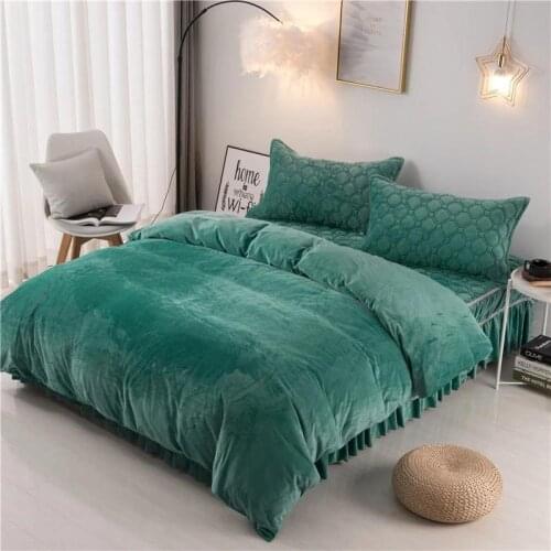 20 Pure Color Crystal Velvet Duvet Cover Winter Comforter Quilt Cover Twin Queen King Size dekbedovertrek 240x220cm