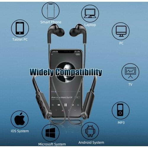 BT-71 Wireless Bluetooth-compatible Earphones Sports Running Headset With Mic For Samsung Huawei Most Smartphones Long Battery