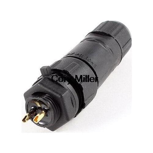 M14-2 Panel Mount IP67 IP68 2 Pins 2P 2 Cores Waterproof Connector Adpater