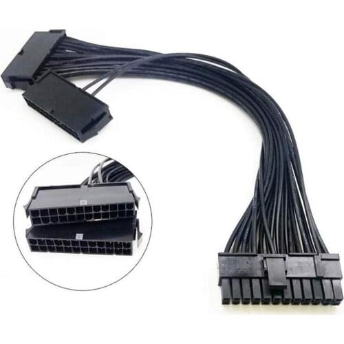 Dual PSU Power Supply 24 Pin Power Supply Splitter Adapter 30cm Cable Cord ATX Motherboard Adapter PSU Cable Cable