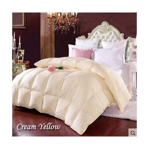 Double White Duck Down Thick Blanket Winter Quilt White Comforter Brands Yellow edredon Pink edredom Quilted Patchwork Bedspread