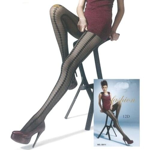 France Fashion Sexy Designs Jacquard Tights Womens Mesh Pantyhose Ladies Thin Transparent Stockings