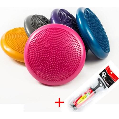 33x33cm Inflatable Yoga Massage Ball Durable Yoga Wobble Stability Balance Disc Exercise Cushion Mat Fitness Training Pad Unit