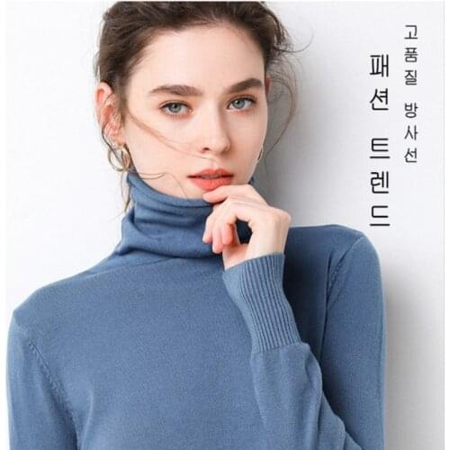 MRMT 2021 New Autumn Winter Womens Korean Turtleneck Pullover With Wild Fashion Bottoming Sweater long Woman Solid Color Sweater