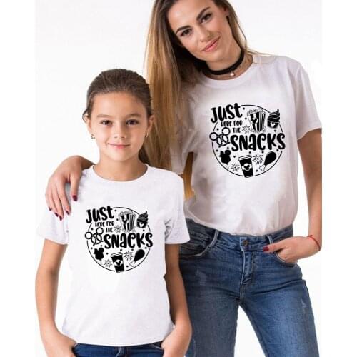 New Fashion Mother Father Daughter Son T Shirts Family Matching Clothes Mickey Mouse Letter Printed Disney Cartoon Tee Tops