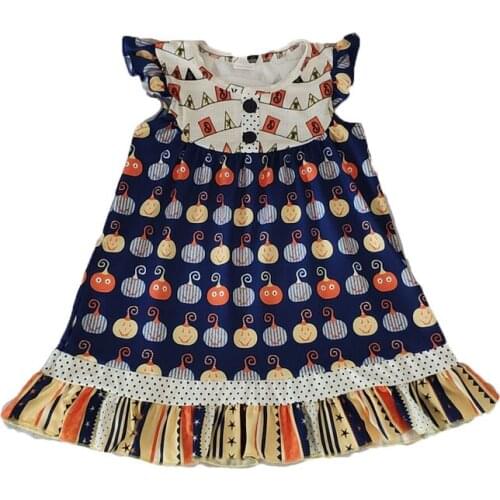 Wholesale/retail pumpkin dress baby girls high quality elegant cute kids dresses summer childrens clothing gxj