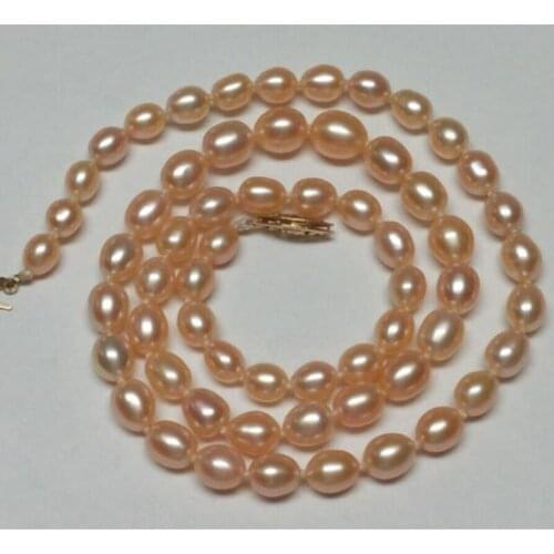 Natural baroque south sea 11x9 mm gold pink pearl necklace 18INCH 14k