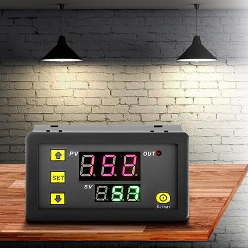 Digital Timer Relay Board DC 12V 20A Relay Module with Dual Time Display Timing Relay Switch ON-Off Control 110-220V
