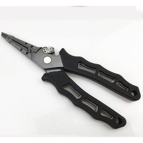 Fishing Plier Aluminium Alloy Light Lure Grip Plier Scissor Pincer Nipper Wire Cutter Fishing Kit With Pouch