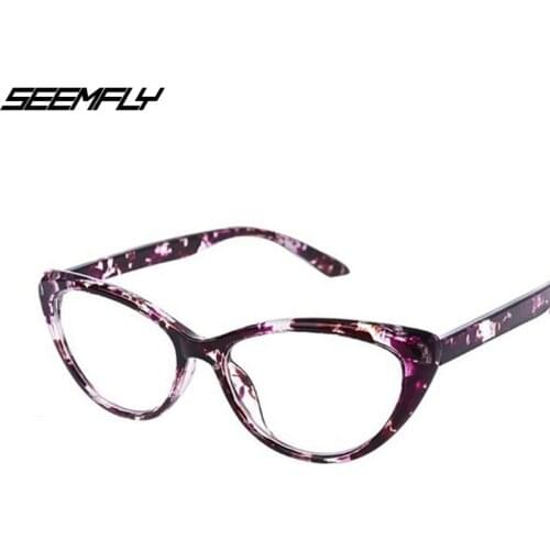 Seemfly Cat Eye Reading Glasses Women Men Ultralight Anti Blue Light Presbyopic Eyeglasses Eyewear +0.5 To +4.0 Oculos De Grau