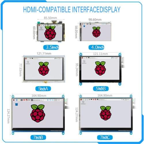 [ Series] 3.5 inch/4 inch/5 inch/7 inch Raspberry Pi 4th generation resistive/capacitive touch screen