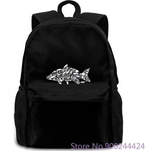 Carp Fishinger Fisher Angler Rod Bait Tackle Fathers Day Hipster Harajuku Brand women men backpack laptop travel school