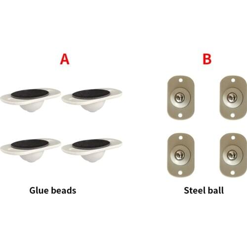 Universal 360 Degree Rotating Pulley, Low Noise Sticky Roller Storage Box, Stainless Steel Pulley Plastic Pulley No Scratch 4pcs