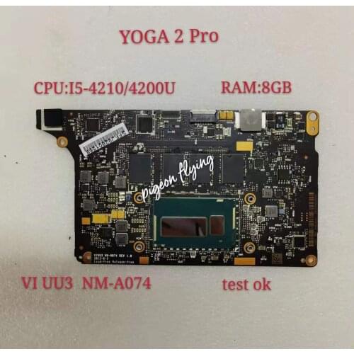 VIUU3 NM-A074 for Lenovo YOGA 2 Pro Mainboard Motherboard CPU:I5-4210U/4200U RAM 8GB 100% Test Ok