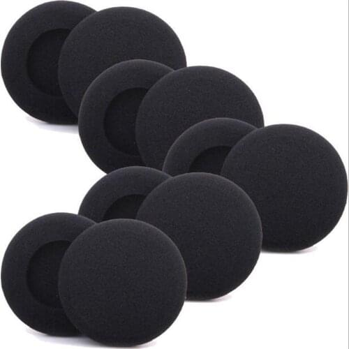 Linhuipad 20pcs=10 paris 50mm Foam Pads Ear Pads Ear Cushions Headphone Sponge Earbud Earpads suit for PX100 PX200 PC131 Koss PP