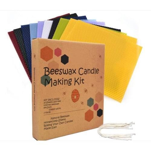 20x20cm Bee wax tablets Childrens handmade candle honeycomb sheet ins Korean hand roll wax sheet diy candle material smokeless