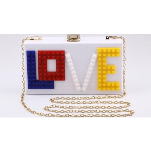 Women bag Flap Fashion chain Shoulder Bags Letter Block puzzle LOVE purses luxury handbags women bags designer lovely