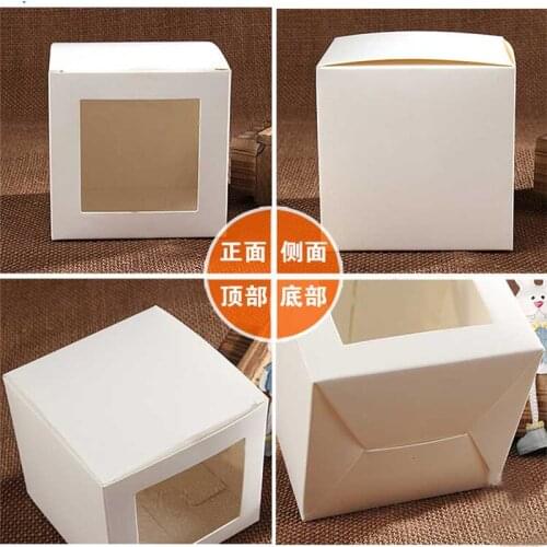 50pcs DIY Handmade White Paper Packaging Box For Candy Bag Gift Packing Box Square Cardboard Soap Jewelry Box 7*7*cm 8*8*8cm