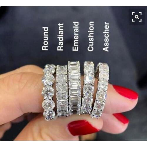 7 style Brand Real 925 Sterling Silver ring promise Lab Diamond Cz Engagement wedding band rings For women men Party Jewelry