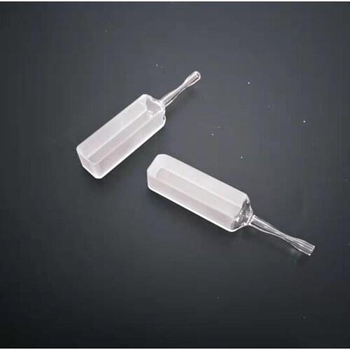Free shipping 3.5ml optical rectangular quartz cell cuvette with seal tube