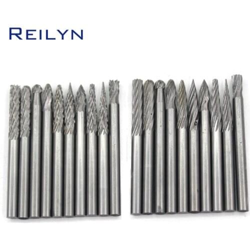 Free Shipping Tungsten steel file 20pcs 3mm x 3mm thread milling cutter rotary file grinding bits electric drill/rotary tools