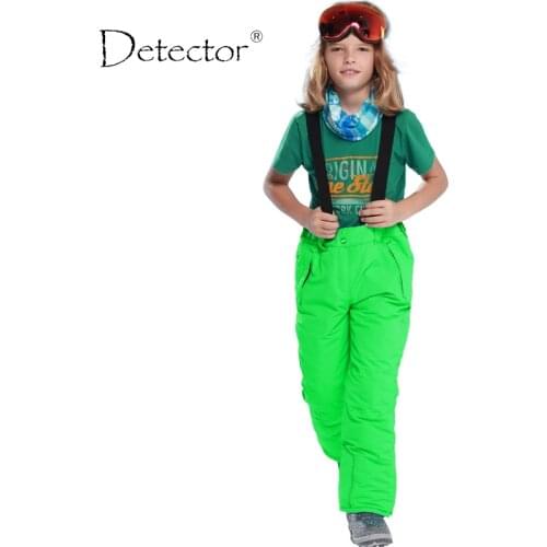 Detector Kids Winter Outdoor Water Resistant Windproof Breathable Snowboard Trousers Ski Pants Boys 6-16y Pantalones Waterproof