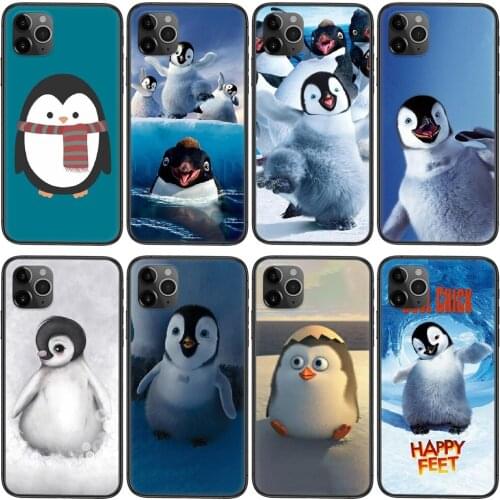 Happy Feet Cute Cartoon Penguin Accessories Pouches Bags Shell For Mate 40 30 20X 10 lite plus pro Nova 8 Pro 7 6 se Fashion