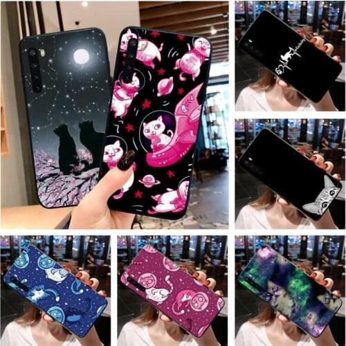 Cute Space Happy Cats Phone Case for Xiaomi Mi Note 10 Lite Mi 9T Pro xiaomi 10 10 CC9 Pro