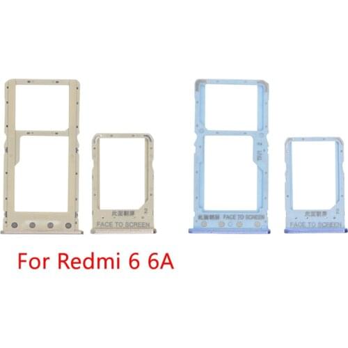 SIM Card Tray Slot Holder For Xiaomi Redmi 6 6A Holder Replacement Parts