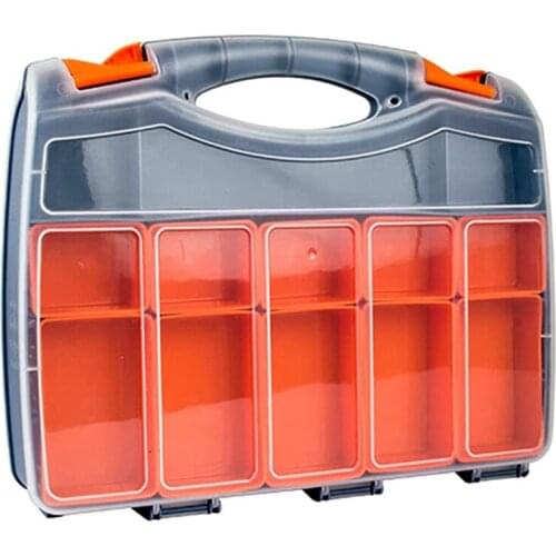 31-Compartment Double Sided Organizer, Tool Box with Impact Resistant Polymer and Removable Plastic Dividers