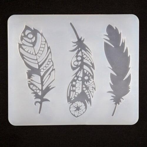 Handmade Gear Bird Feather Jellyfish Compass Silicone Resin Mold Thin Bookmark Art Crafts Tools Resin Fillings Making