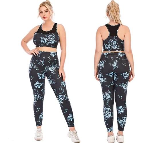 Camouflage Sport Set Women Female 2pcs Two Piece Crop Top High Waist Leggings Sportsuit Workout Outfit Fitness Gym Wear Yoga Set