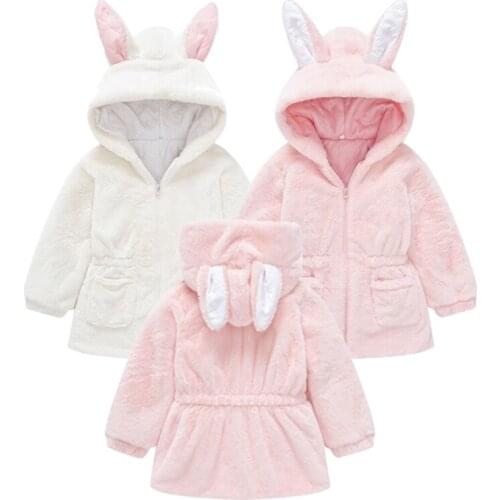 Children Jacket 2021 Winter Baby Girls Clothes Faux Fur Coat Fleece Show Jacket Warm Snowsuit Baby Hooded Jacket Kids Outerwear