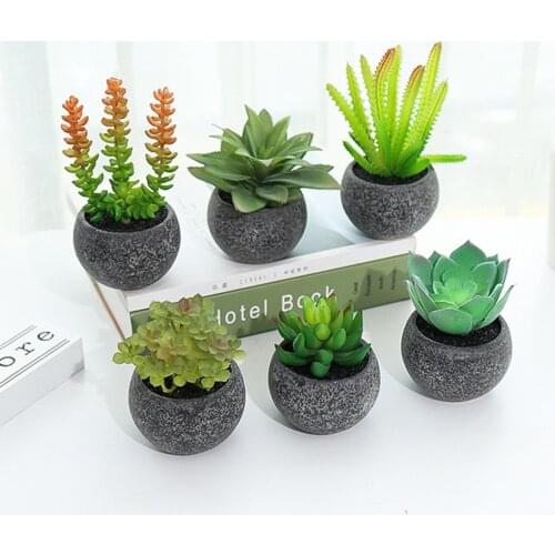 Miniature Tree Bonsai Potted Plants Creative Flowerpot Simple Succulent Plant Container Green Planters Small Bonsai Pots Home